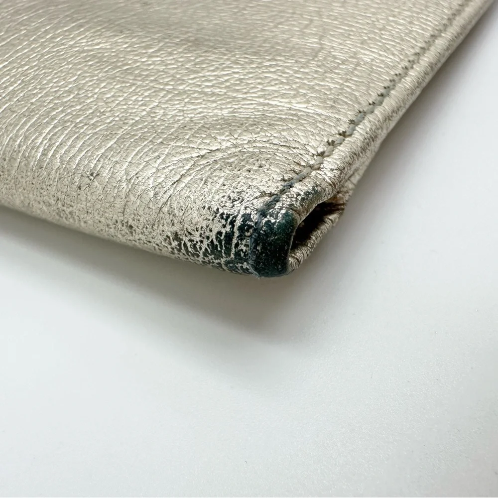 D&G Dolce Gabbana Metallic Gold Bifold Leather Wallet - Picture 5 of 16